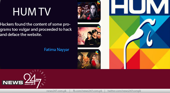 HUM TV website gets hacked for allegedly spreading vulgarity
